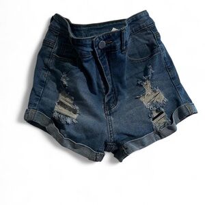 Denim Distressed Women Shorts